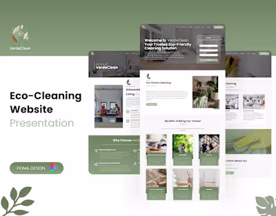 Cleaning Website Design UX UI Presentation Case study