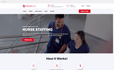 Nurse Staffing Website Design