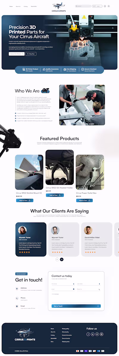 Design and Development of Cirrus 3D Prints Online Store