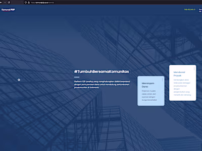 Create Komunal P2P Landing Page