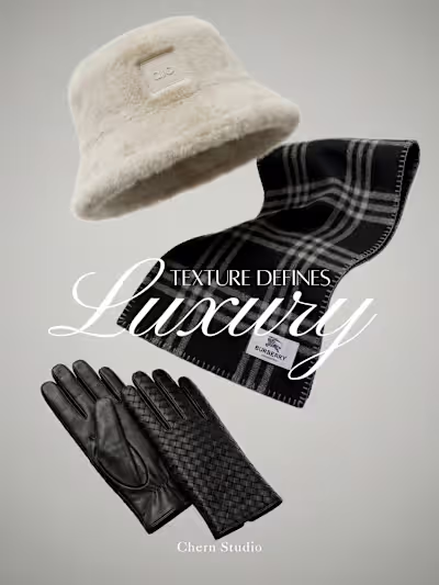 Texture Defines Luxury — Winter Accessories Concept Campaign...