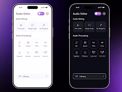 Audio Editor App – UI/UX Design