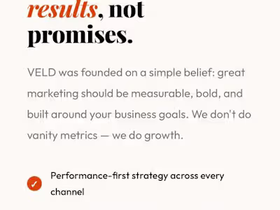 VELD is a modern business