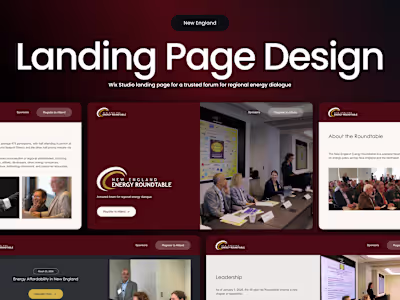Simple but effective landing page