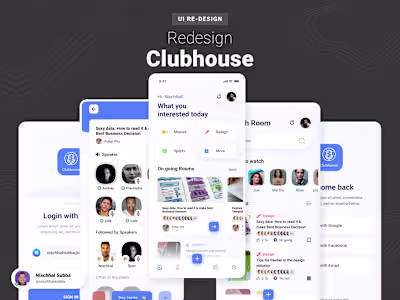 Clubhouse App Redesign | Concept 2021