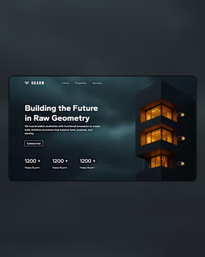 Hero prototype RealState
🔗Web : https://skarn.framer.ai
