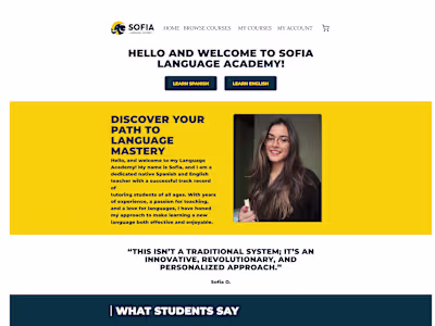 Website Design for Sofia Language Academy