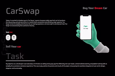 Carswap is a Car-selling and Buying app on Behance
