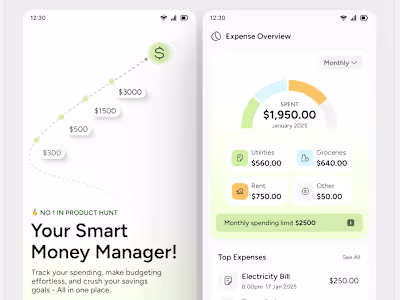 Expense Tracker App UI Design (Fintech)