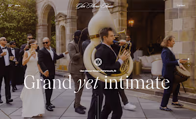 Striking Website Redesign for Sought After Wedding Venue