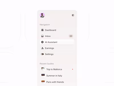 Working on a dashboard UI, this is the sidebar navigation.