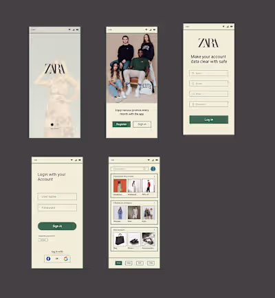 Redesign Zara app ( Hight fidelity — parth one )