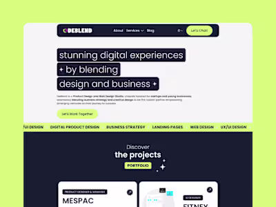 DeBlend: Framer Website, Branding & Motion-design