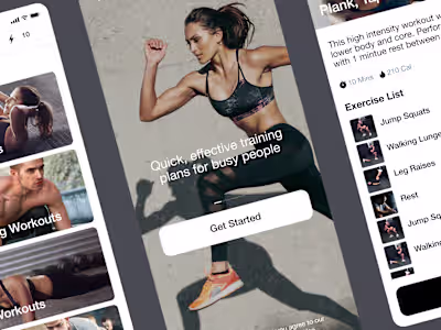 Sparkfit Mobile App Design
