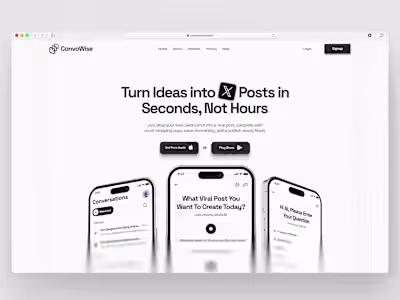 ConvoWise - High-Converting Hero Section Design