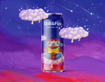 Fizz and Chill - Craft Beer Packaging Illustration