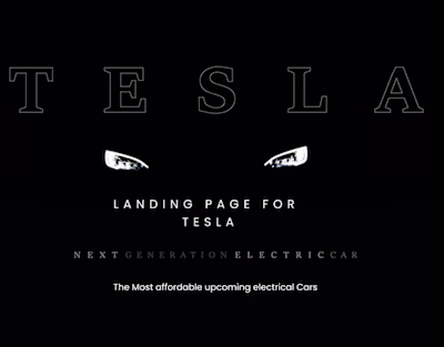 TESLA Landing Page on Behance