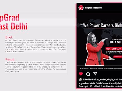 UpGrad- Social Media Posts Design on Behance