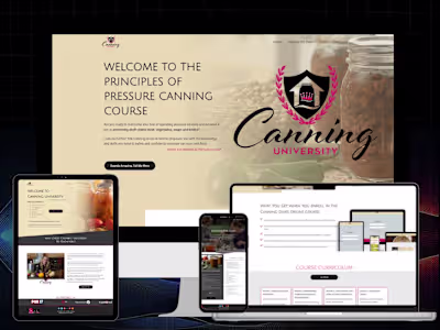 Kajabi & Wordpress Web Development w/ Automations - Canning Diva