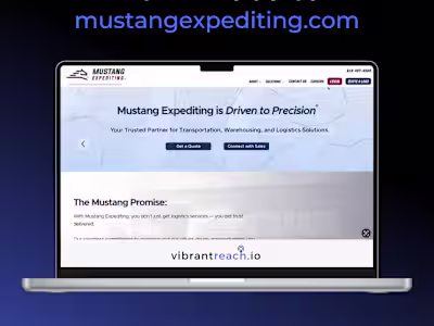 High-Performance Website for Mustang Expediting
