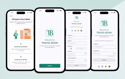 Travel Book Marketplace App UX Design