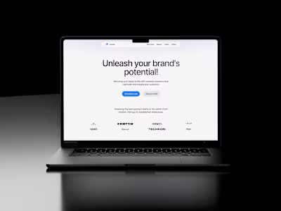 Landing page web design for digital agency