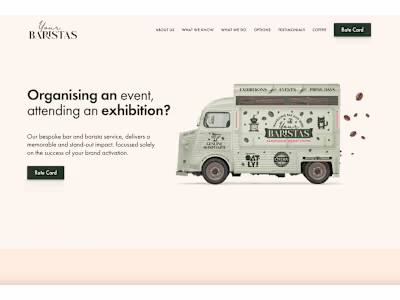 Your Baristas ( Framer Landing page Design & Development)