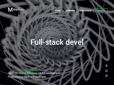 Developer of my own online portfolio