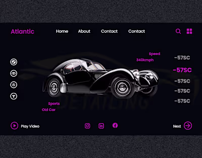 Car Rental website landing page