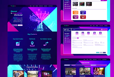 Event Management Website with User Guidance System
