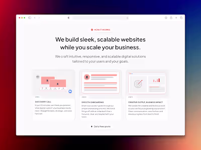 Designed a "How It Works"