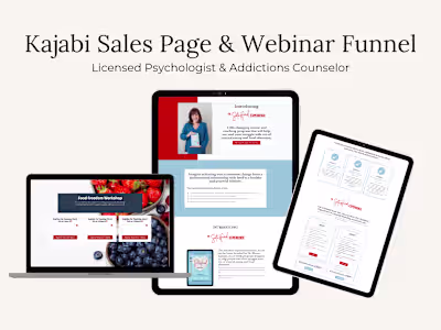 Kajabi Sales Page and Webinar Funnel