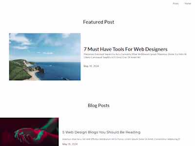 A blog built with webflow CMS
