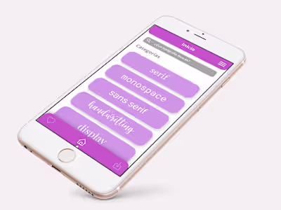 Typography search app - EasyFont - UX/UI Design