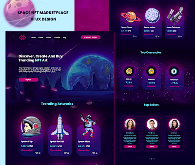 NFT Marketplace UI UX Design on Behance