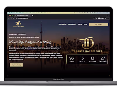 Event Website Design |  Custom Client Dashboard | WordPress Dev