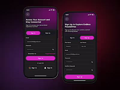 Modern Login/Signup Interface Design
