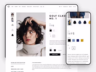 Ecommerce website interface (UX/UI design)