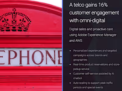 16% growth in online sales for a telco