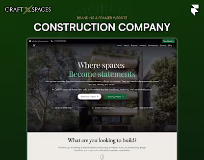 Construction Company Website Redesign