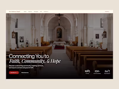 First Post :) Website design for Church - New Horizon Chapel...