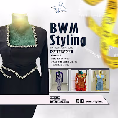 Social Media Flyer Design for BWM Stylings 