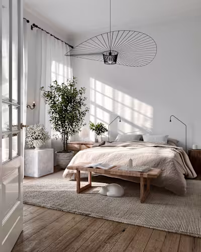 3D Visualization of Bedroom and Living Room on Behance