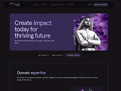 Landing Page for Athar.sa