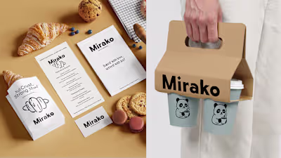Mirako Coffee | Packaging, Menu & Label Design