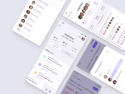 Mobile app design for an event task management tool