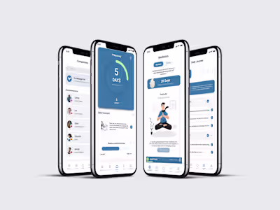 UI/UX Design for PRecovery App