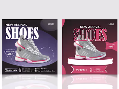 Shoes social media post  banner template design