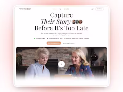 Storycorder - Website Design