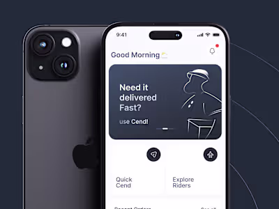 Cend Logistics App Design